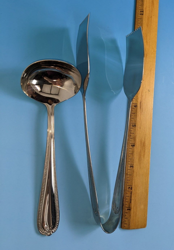 Temp-tations OLD WORLD BEAD Stainless Silverware 13 Serving Pieces - Picture 7 of 11