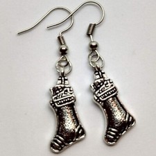 Christmas Stocking Santa Earrings Party