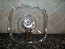 VTG PYREX A-12-C CORNING WARE CLEAR GLASS REPLACEMENT SQUARE 10" DOME LID ONLY