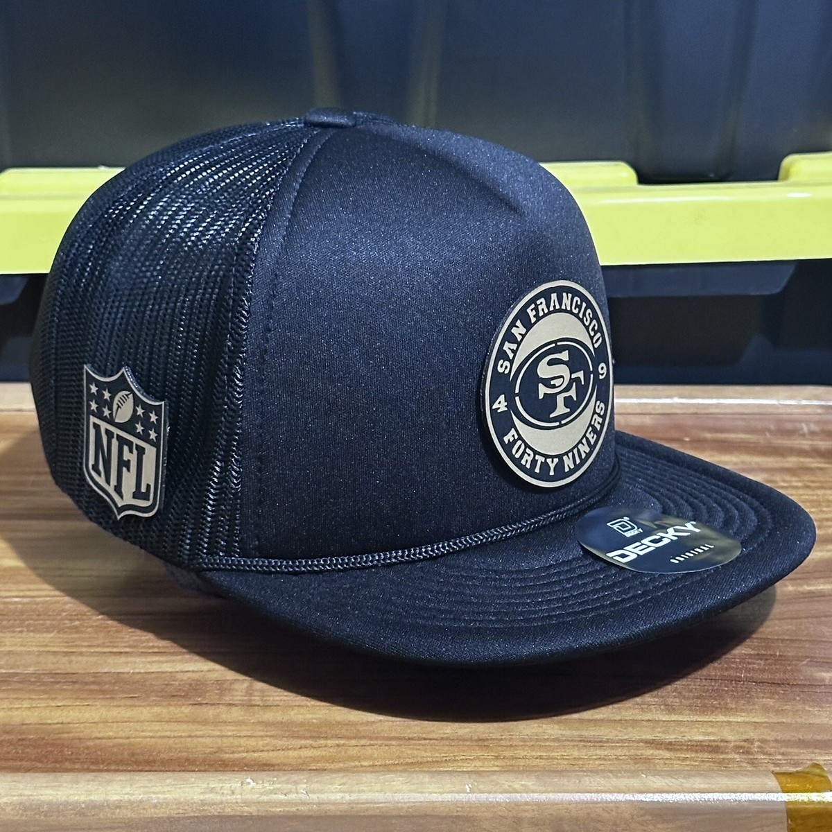 49ers Niners football Black Trucker Patch  Hat 59Fifty NFL 49ers Side Patch Cap by New Era --> Shop Hats  main image 3
