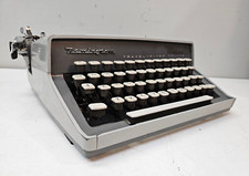 Remington Rand Travel-Riter Deluxe Vtg Portable Typewriter 2 Tone Gray READ thumbnail