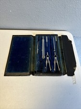 Vintage CHARVOS Drawing Instruments NO. 414 6 Piece with Snap Case Made in USA