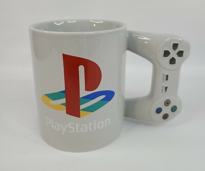 Playstation 16 oz Mug, Retro Game Controller Cup Handle, Officially Licenced NEW