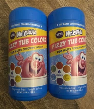 Mr. Bubble Fizzy Tub Colors, Assorted Bathwater Colors, 150 Ct - 2 Pack