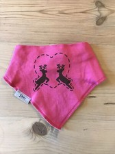 Babero de regate pañuelo de Navidad para niñas. Nuevo.