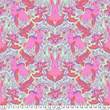 Fat Quarter Tula Pink "Full Moon Forest II" Hoppy Go Lucky Blossom Rabbits