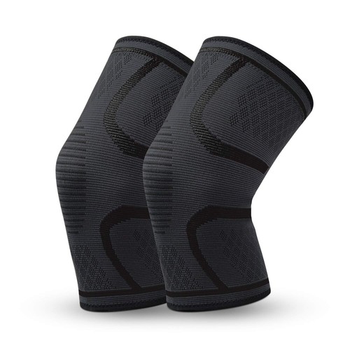 Knee Compression Wraps Weight Lifting Straps, Guard Pads Sleeve Powerlifting Gym - Picture 4 of 7