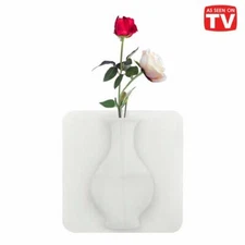 Magic Vase Reusable Silicone Self-Sticking Flower Pot on Fridge Door Decoration