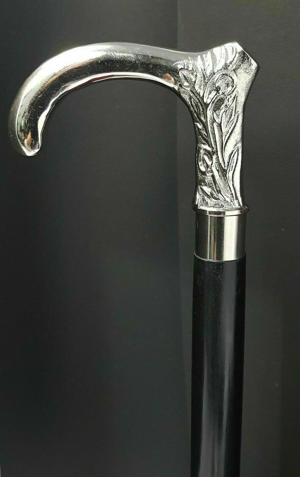 Nautical Brass Silver Head Solid Handle Victorian… - image 4