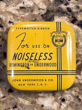 Vintage Remington Typewriter Ribbon Metal Tin, John Underwood & Co., Made in USA thumbnail