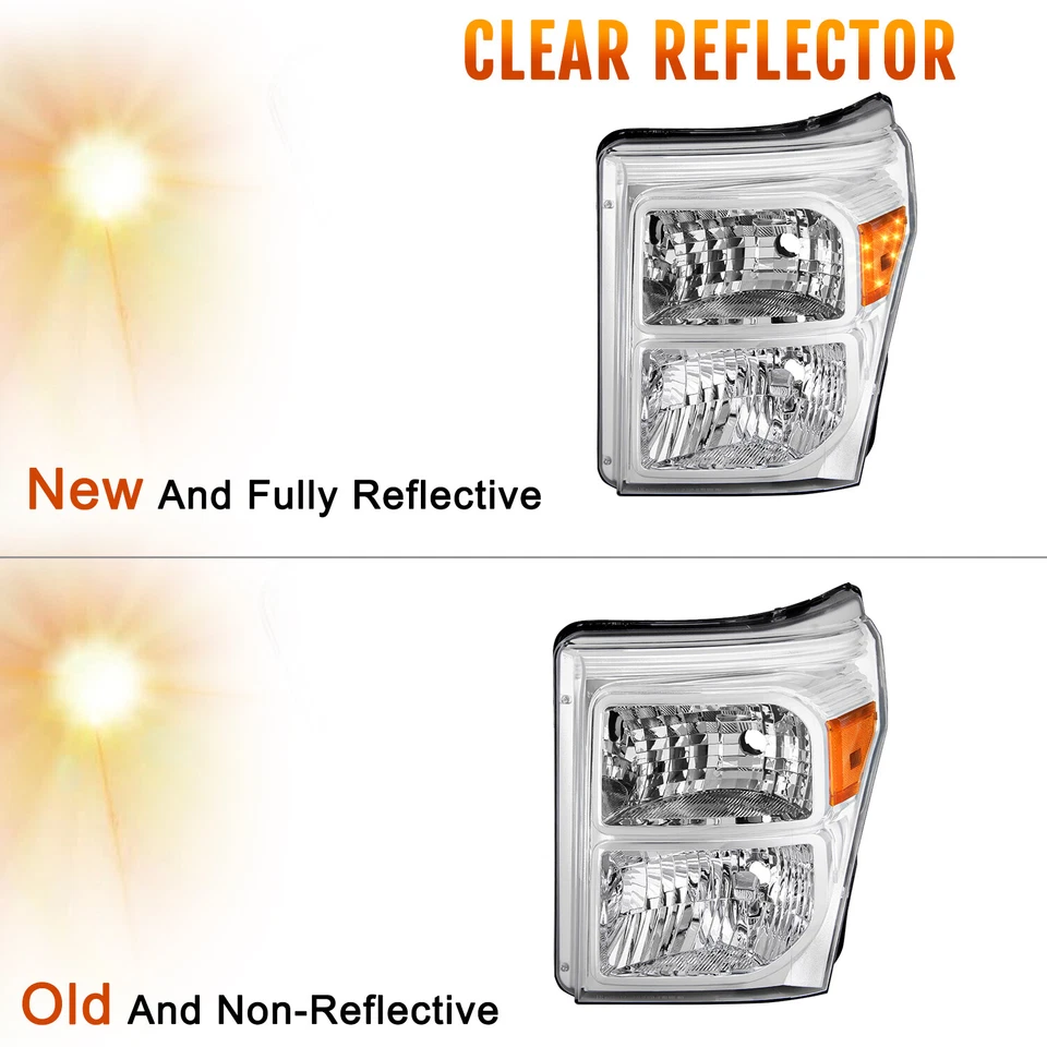 Faros ámbar cromados SD OE Super Duty SD 2011-2016 F250 F350 F450 F550 Foto 4 de 4