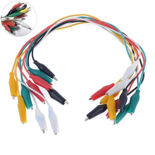 10X Colorful Double-end Alligator Ended Clips Test Lead Jumper Wires GL499 - Picture 5 of 10