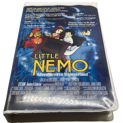 little Nemo adventures in slumberland VHS tape Hemdale home