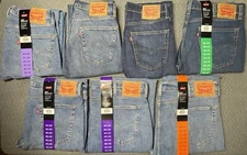 Levi's 505 Regular STRETCH Dark Blue or Blue Jeans Pick Your Size & Color NWT