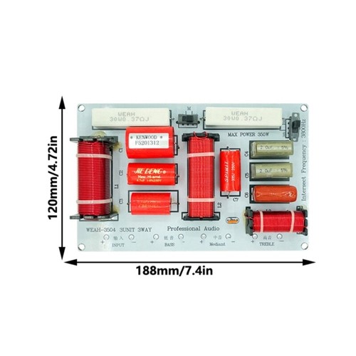Tweeter Altos Bass 3 Way Crossovers Board Frequency Divider Speaker Filter - Afbeelding 5 van 18