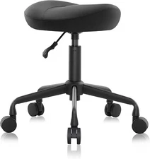 DR.LOMILOMI Ergonomic Hydraulic Swivel Rolling Saddle Stool Chair 508 HILO