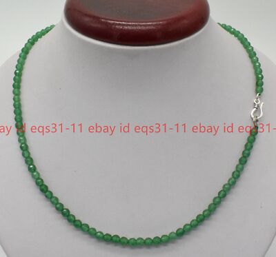 Lots Of 4mm Natural Gemstone Beaded Necklaces With Silver Clasp - 14-28 Inch-834764