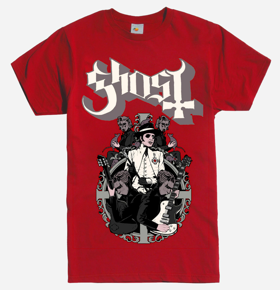 Ghost BAND CARDINAL COPIA PAPA T-Shirt Red NEW Metal Band 100