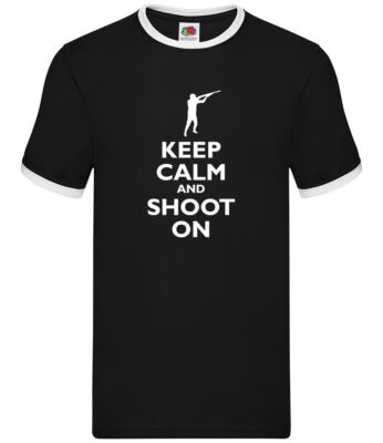 Keep Calm And Shoot On - Herren Klingel - Tontaubenschießen Luftgewehr Jagd