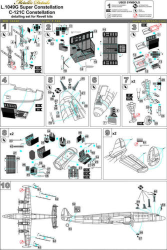 Metallic Details MD14440 Detailing set L.1049G, C-121C upgrade set, 1:144 scale - Picture 11 of 12