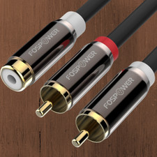 Y Adapter 8" 2 RCA Male to 1 RCA Female Stereo Audio Adapter Subwoofer Cable