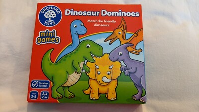 Orchard Toys Dinosaurier Dominosteine pädagogisches Minispiel neu