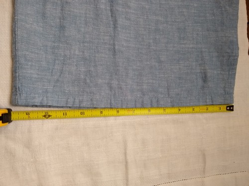 Catherines Women's Size 2X Linen Blend Blue Chambray Capri Pull-On Pants NWT - 第 11/11 張圖片