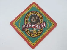 Beer Bar Coaster GRUMPY TROLL Brew Pub ~ Mount Horeb, WISCONSIN Craft Brewery