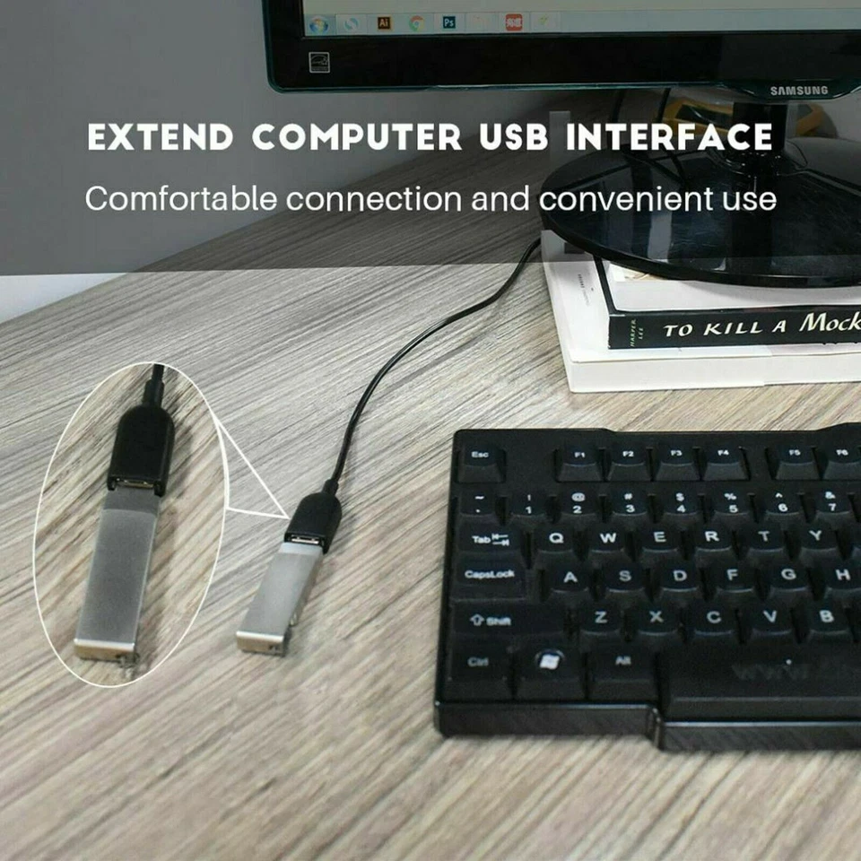 High-Speed USB to USB Extension Cable USB 2.0 Adapter Extender Cord Male/Female - Image 2 of 4