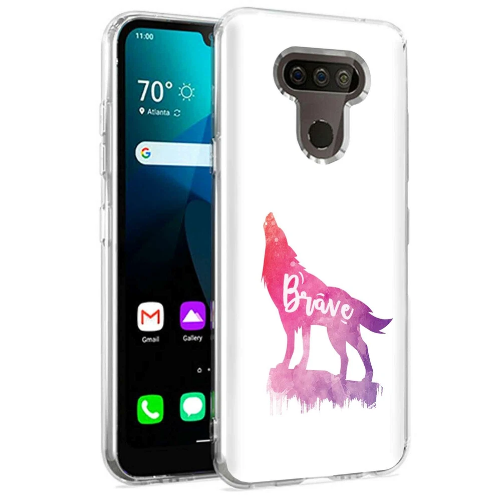 Phone Case for LG Harmony 4,Xpression Plus 3,K40S, Brave Wolf Print