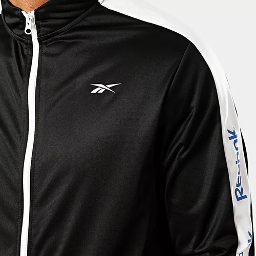 Mens Reebok Training Essentials Linear Logo Track Black Jacket Size M NEW - 第 3/10 張圖片