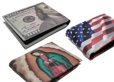 Graphic Print Design Mens Bifold Leather Wallet Cash Card ID Youth Novelty Gift
