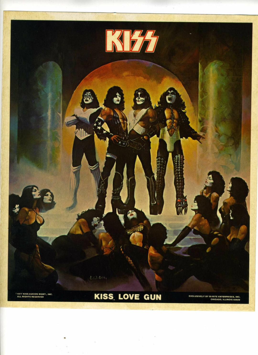 KISS 8x10 PUT ONS SPIRIT '76 & LOVE GUN STICKERS eBay