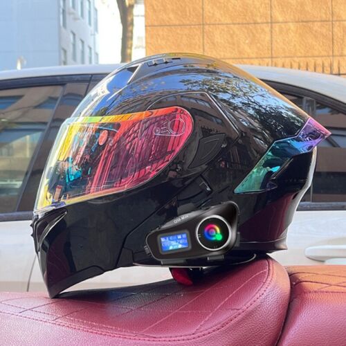 Bluetooth Modular Motorcycle Intercom Helmet Racing Dual Lens Motorbike Helmets - Foto 14 di 17