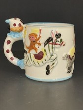 Grantcrest Japan Childs Cup Vintage Circus Hand Painted 1950