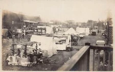 J81/ Interesting RPPC Postcard c1910 Early Street Fair Booths Market 135