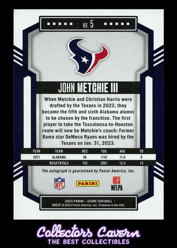 Spartito 2023 Autografi #5 John Metchie III - Foto 2 di 2