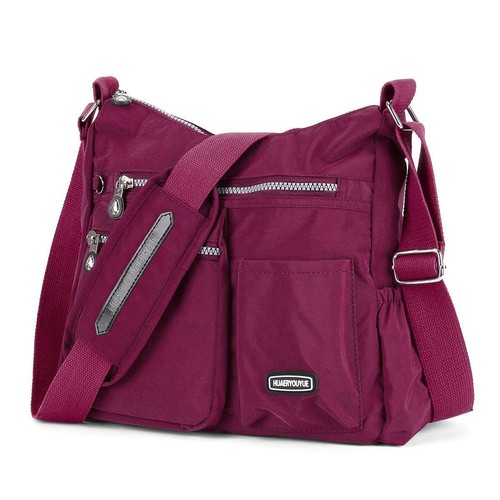 Womens Waterproof Large Messenger Cross Body Ladies Handbag Shoulder Bag Purse - Picture 18 of 18