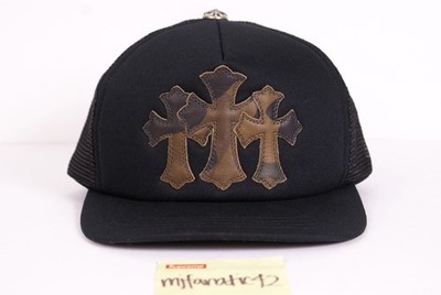 2025 Chrome Hearts CEMETERY TRIPLE CROSS PATCH CAMO Trucker Hat