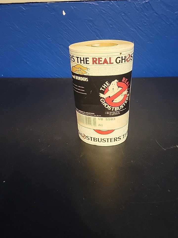 Papel de borde de pared delgado The Real Ghostbusters 1986 hecho en Inglaterra RARO de colección Foto 3 de 4