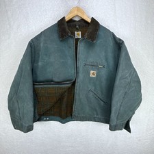 Carhartt Detroit Jacket Blanket Lined Mens 31X27 3XL J43 HTG Hunter Green