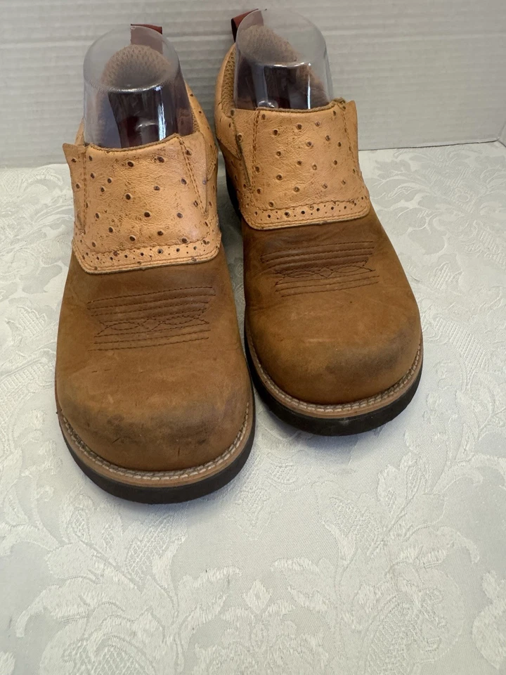 Zapato de montar Twisted X para mujer talla 7,5 M bota de trabajo avestruz occidental WCD0001 raro Foto 2 de 4