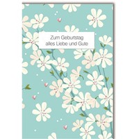 Geburtstag - GlüCkwunschkarte Im Format 11,5 X 17 Cm Mit Umschlag - Rosa Blumen