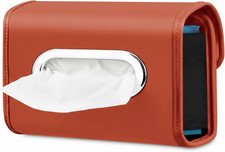 Car Tissue Holder - Extra Large Tissue Holder for Car Seat Back - PU Leather Dis