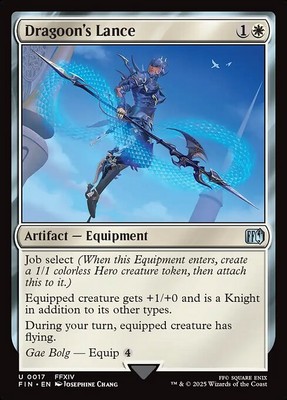 Dragoon's Lance MTG Final Fantasy U FOIL NM x1 - Magic Card