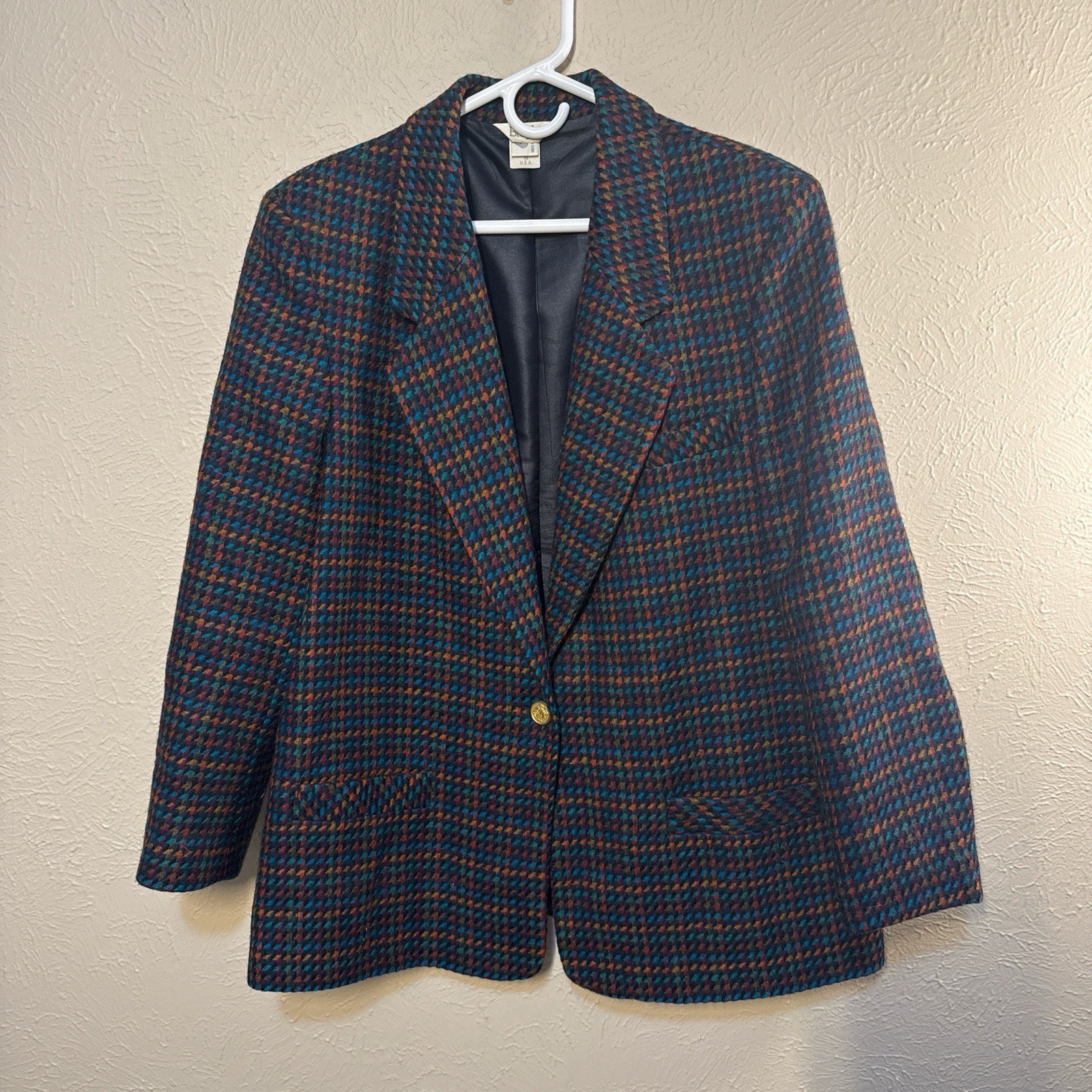 Pendleton Petites 16P Multicolor Houndstooth 100%… - image 1