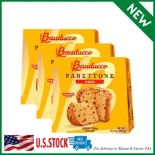 Bauducco Classic Panettone, 24.0 oz (Pack of 3) - Soft and Moist Holiday Cake.,