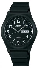 Seiko Alba AQPJ411 Sports Men's Quartz Watch Black Luminous 10ATM Wristwatch