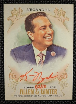 Kevin Negandhi AUTO /10 Red Ink SSP 2021 Topps Allen & Ginter Autograph ESPN SP