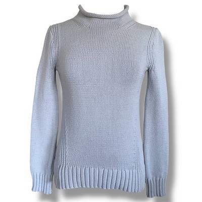 J Crew Always Womens 1988 Rollneck Sweater Sz XXS Gray Cotton